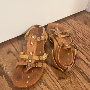 Palladium Brown Leather Sandals